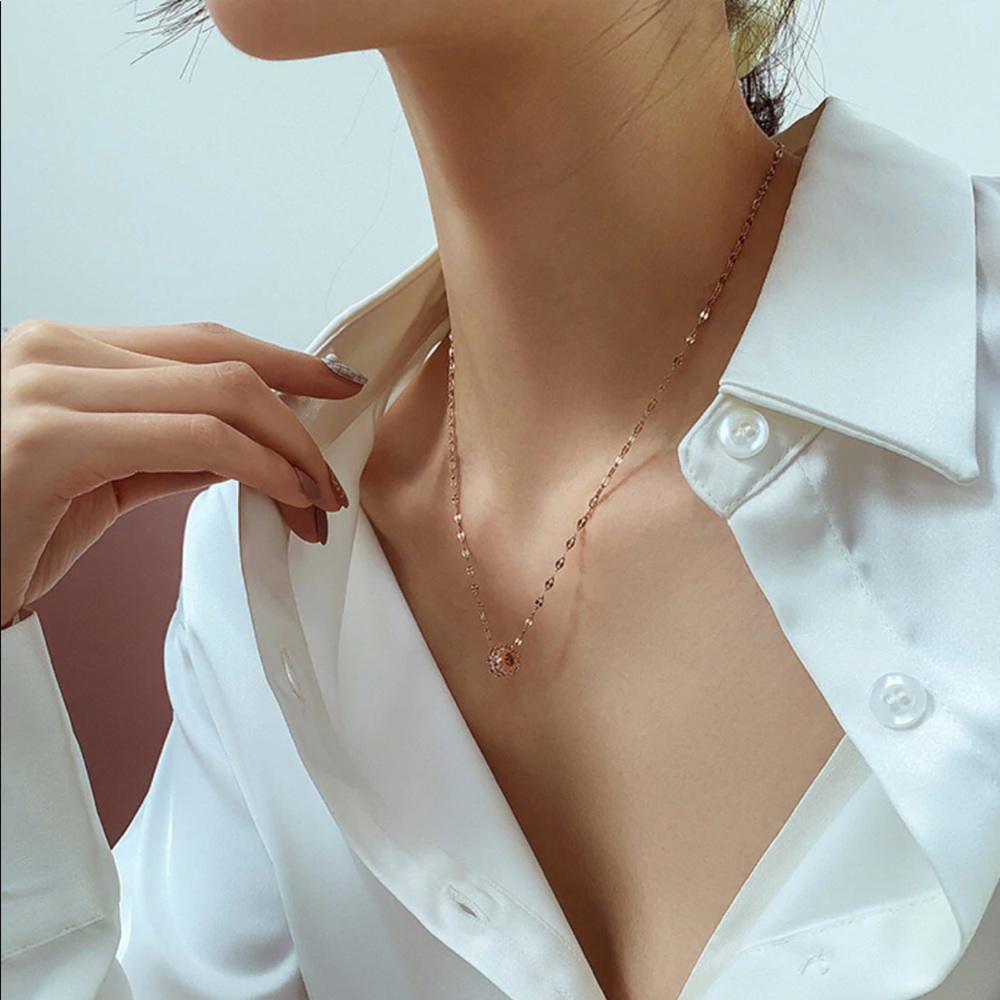 Classic Round Crystal Necklace